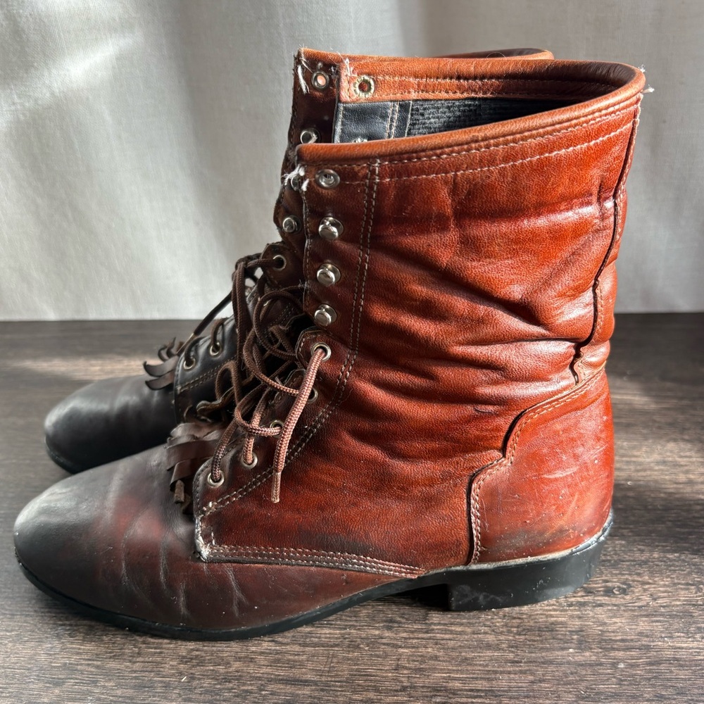 Vintage J Chisholm Packer Ranch Boots 74990 Size US 8 Men’s - Picture 4 of 12
